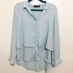 Light mint green button down blouse